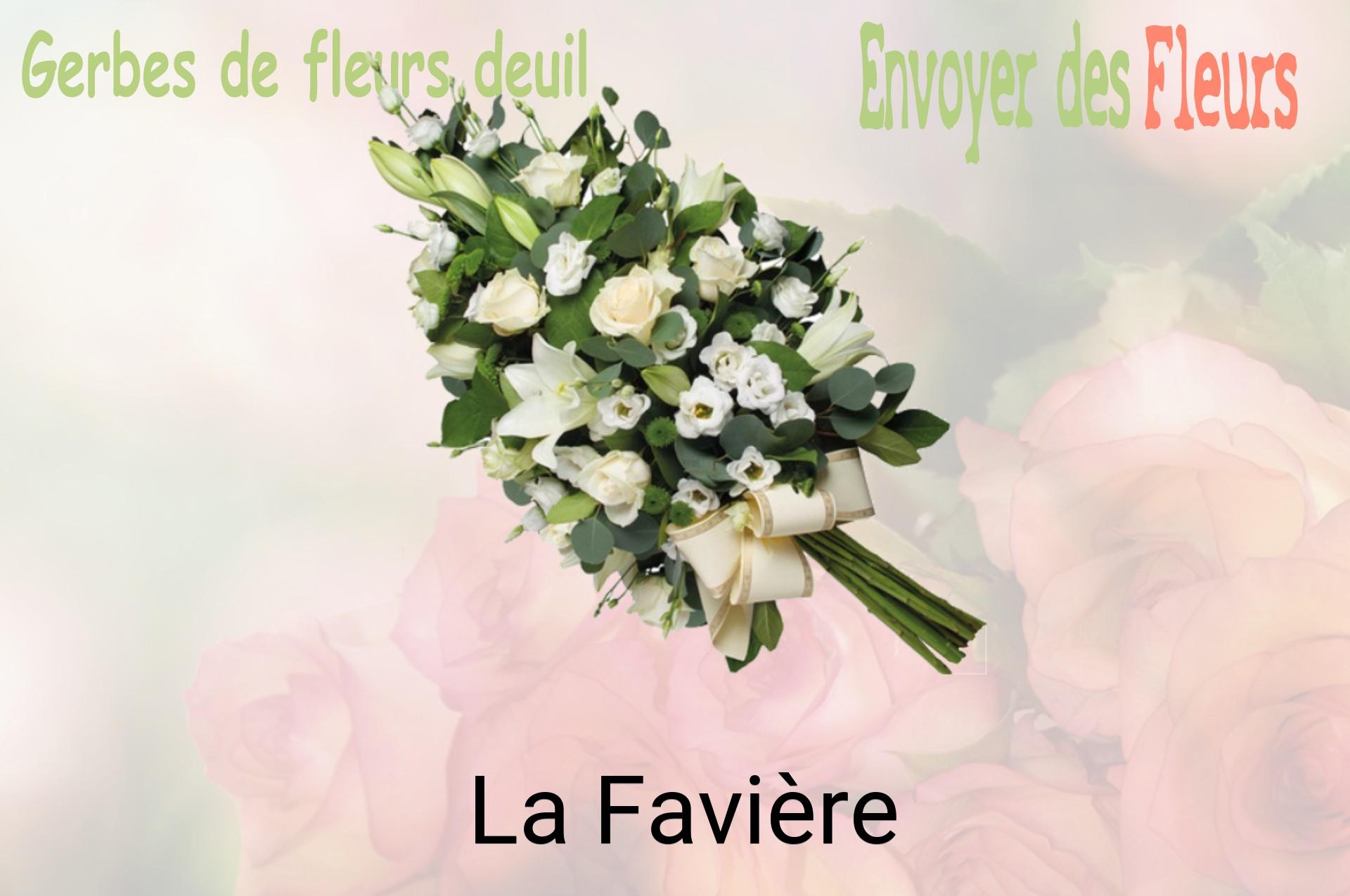 Gerbe de fleurs de deuil livrée à La Favière